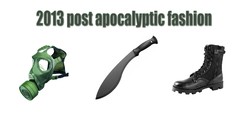 Movies white Postal Machete apocalyptic fashion khaki gas masks 