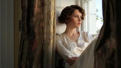 Movies woman Actress brunettes felicity jones window panes 