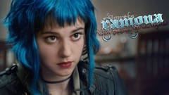 Movies woman blue hair brown eyes brunettes Scott Pilgrim mary 