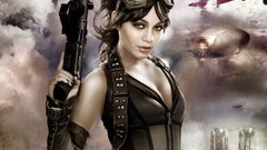 Movies woman Guns Sucker Punch vanessa hudgens brunettes