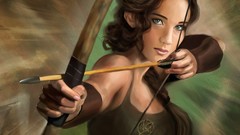 Movies woman paintings bows archery artwork the hunger games 
