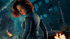 Movies woman Scarlett Johansson redheads Black Widow artwork 