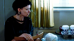 Movies woman smoke brunettes short hair rooney mara The Girl 