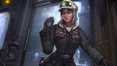 Movies woman soldiers star wars science fiction scout artwork 