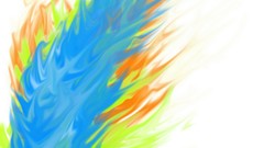 Multicolor abstract flames white