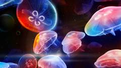 Multicolor Animals psychedelic rainbows