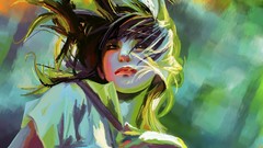 Multicolor anime girls artwork