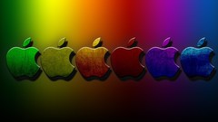 Multicolor apple inc logos