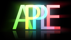 Multicolor apple inc Typography