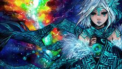 Multicolor artwork anime girls