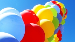 Multicolor Balloons blue skies