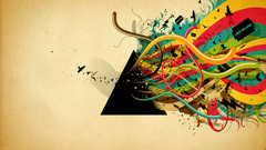 Multicolor Birds silhouettes prism