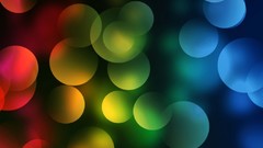 Multicolor bubbles rainbows bokeh