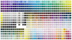 Multicolor charts Pantone