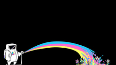 Multicolor digital art black