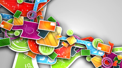 Multicolor digital art forms