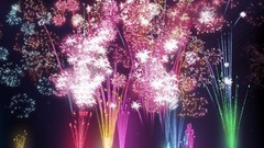 Multicolor fireworks abstract