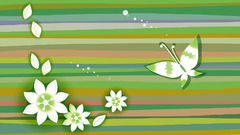 Multicolor Flowers artwork Butterflies