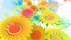 Multicolor Flowers helianthus K3
