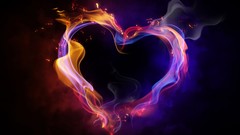 Multicolor Hearts flames