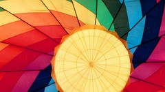 Multicolor hot air balloons