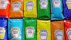 Multicolor ketchup food sauce