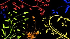 Multicolor leaf vines on