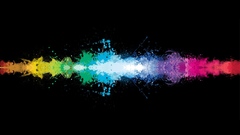 Multicolor paint black background