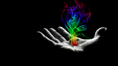 Multicolor palm smoke black