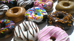 Multicolor pink chocolate food