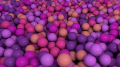 Multicolor purple balls digital