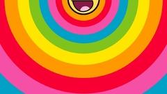 Multicolor rainbows awesome face