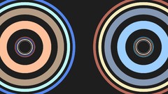 Multicolor retro circles simple