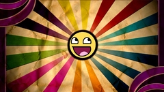 Multicolor smiley rainbows digital