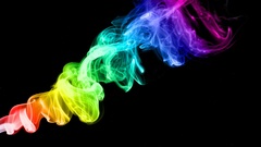 Multicolor smoke black background
