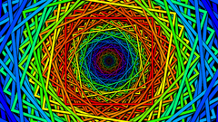 Multicolor spiral psychedelic geometry