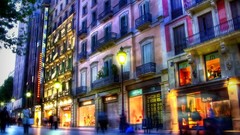 Multicolor streets cityscapes FC Barcelona