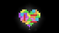 Multicolor tetris Hearts