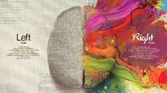 Multicolor text brain infographics