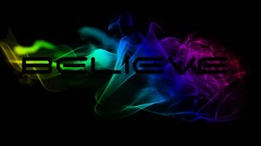 Multicolor text smoke