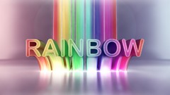 Multicolor text Typography rainbows