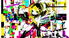 Multicolor vocaloid kagamine rin