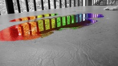 Multicolor wet rainbows