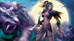 Multicolor world of warcraft video games fantasy art