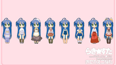 Multiple persona school swimsuits