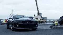 Muscle cars chevrolet camaro ss black cars