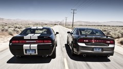 Muscle cars roads vehicles