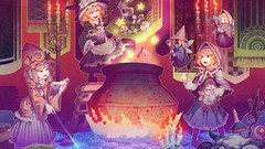 Mushrooms Candles dress skulls touhou kirisame marisa alice 