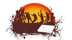 Music abstract dancing