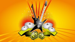 Music abstract guitars